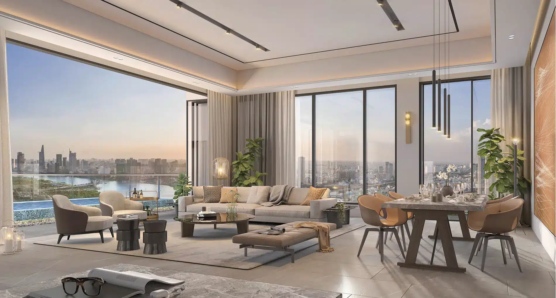 Ảnh phối cảnh căn hộ cao cấp The River Thủ Thiêm, Quận 2 được phát triển bởi chủ đầu tư Refico