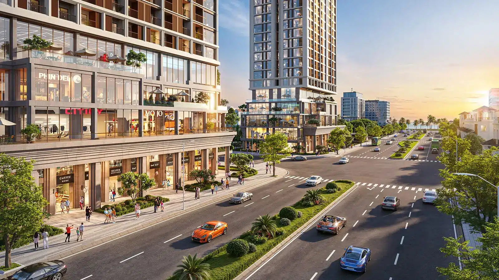 Quang cảnh tổng thể dự án Sun Costa Residences Đà Nẵng với vị trí