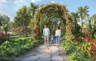 Không gian sống xanh tại Vinhomes Green City, nơi cư dân tận hưởng cuộc sống đẳng cấp và thoải mái giữa thiên nhiên.