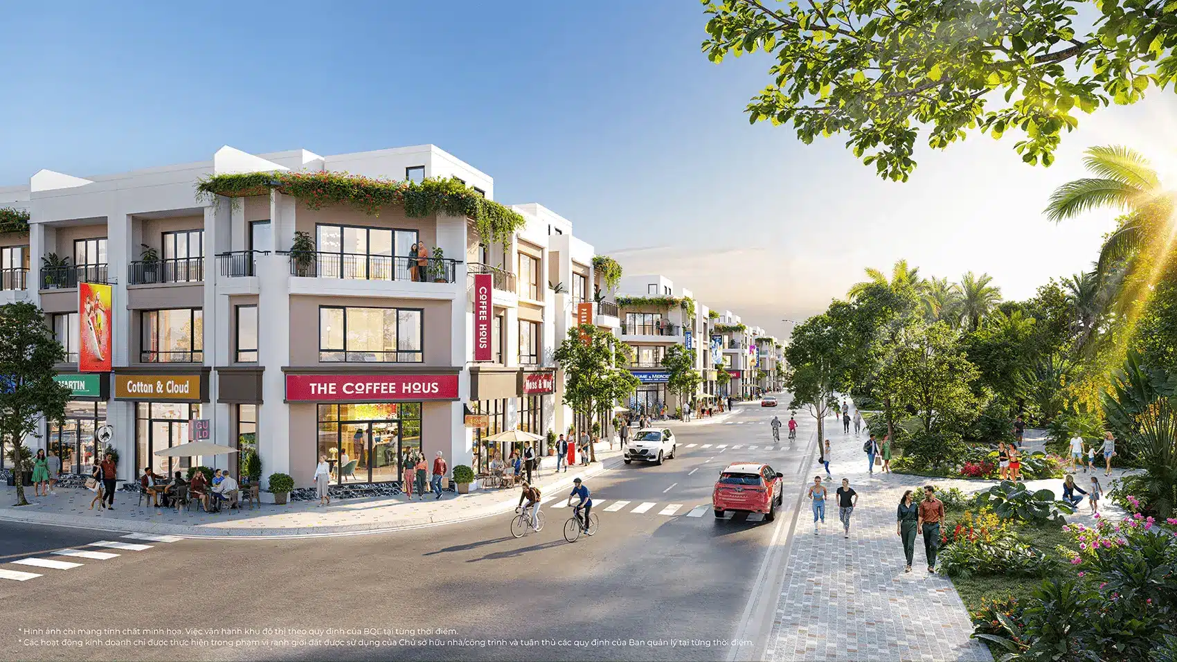 Phố thương mại sầm uất hiện đại tại Vinhomes Green City với hệ thống cửa hàng, tiện ích đáp ứng mọi nhu cầu cuộc sống.