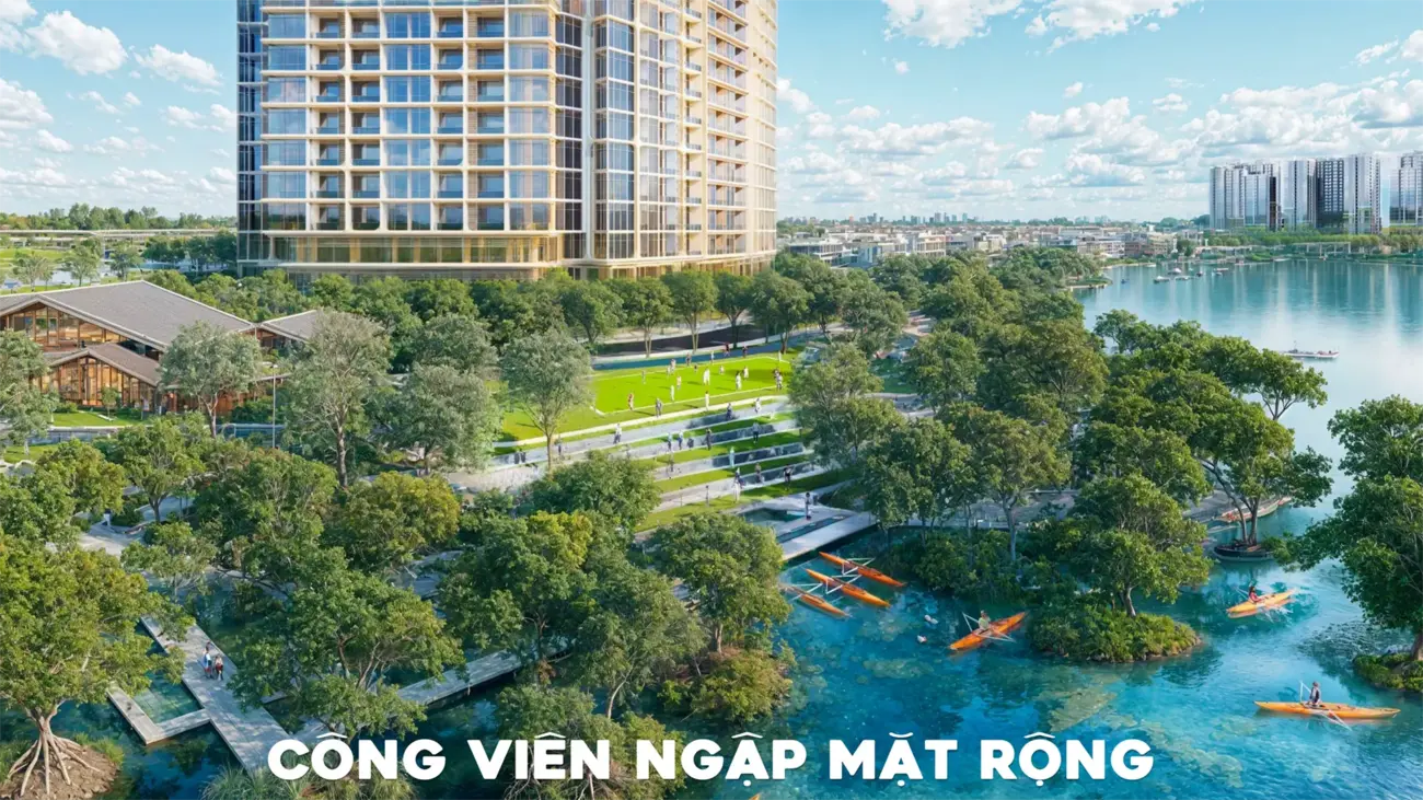 Công viên sinh thái rộng lớn, nổi bật tại dự án Charmora City, Nha Trang.